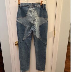 Y2K! Revice Denim Star Back Jeans Women's 28 High Rise Skinny Stretch Made USA